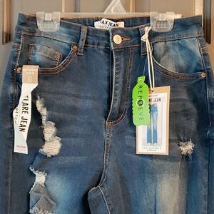WAX Flare Jean Collection Distressed Denim